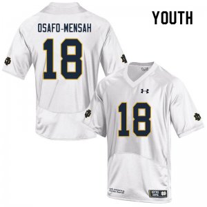 Notre Dame Fighting Irish Youth Nana Osafo-Mensah #18 White Under Armour Authentic Stitched College NCAA Football Jersey WOO8499SZ
